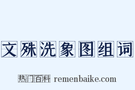 文殊洗象图组词是什么意思的图片